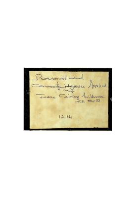 Personal and Community Hygiene Applied