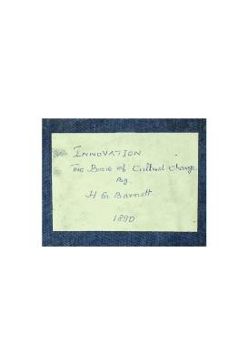 Innovation the Basis of Cultural Change