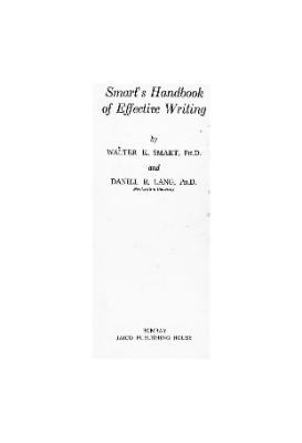 Smart's Handbook of Effective Writing