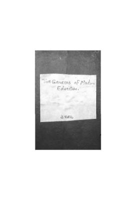 The Genesis of Modern Education