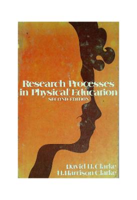 Research Processes in Physical Education 2Nd Edition